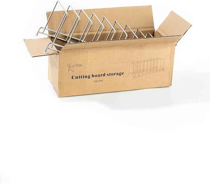 YQh 2 pieces，Kitchen Cabinet Organizer Rack for Cutting Boards, Bakeware, and Pan Storage, Stainless Steel