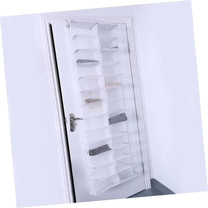 over the Door Shoe Organizer with 26 Large Pockets Hanging Storage Rack for Shoes Slippers Belts Scarves Closet Space Saver 21.65X6.29X1.96 Inch