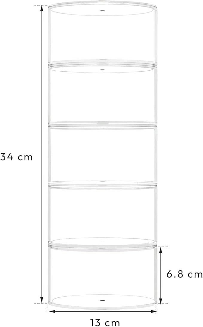 NIUBEE Belt Organizer, Acrylic 5 Layers Belt Case Storage Holder and Display for Accessories like Jewelry,Watch,Bracelets