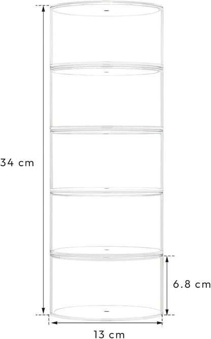 NIUBEE Belt Organizer, Acrylic 5 Layers Belt Case Storage Holder and Display for Accessories like Jewelry,Watch,Bracelets