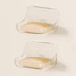 Ettori Soap Dish 2 Pack Soap Holder Plastic Adhesive Soap Holder for Shower Wall, Bathroom, Tub and Kitchen Sink, Drill- Free and Clear