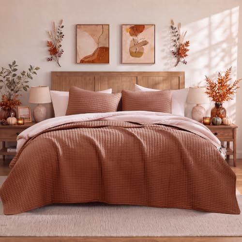 Queen Quilt-Lightweight Bedspreads Fall Queen Size Quilt Bedding Set by WRENSONGE