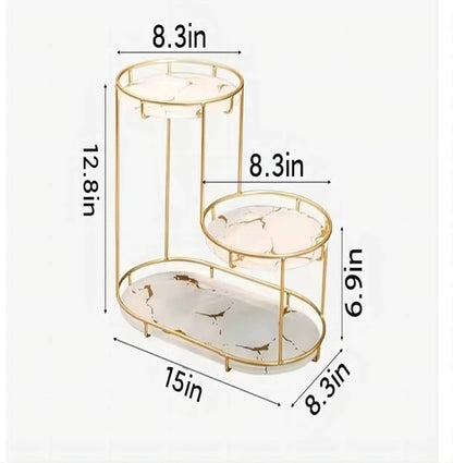 Gold Storage Rack, Bathroom Table Shelf, Perfume Tray, Beautiful Appearance, Super Capacity, Complete Your Daily Storage (QS-20-1) (QS-18)