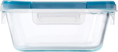 Snapware Glass Total Solutions (12-Pack) Food Storage Containers Set, (1, 2 & 4 Cup), Airtight & Leakproof Plastic Locking BPA-Free Lids, Freezer Dishwasher Microwave Safe