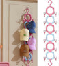 Hat Organizer Storage for Baseball Caps Hat Rack Small Space Organization for Wall and Cloeset Multi-Functional Hanger Hold up to 12 Hats 6 Scarf for Closet Door Bedroom (Red Blue - 6 Loops)
