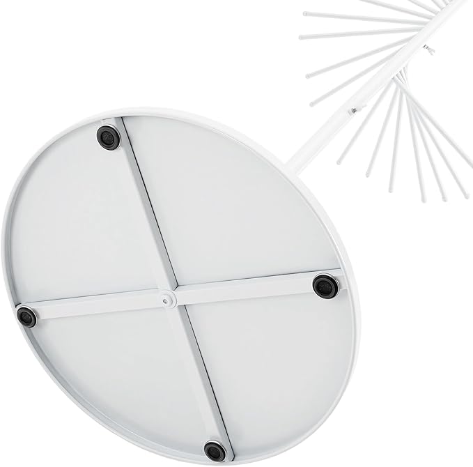 Scarf Display Rack 5.58ft Modern Freestanding Scarf Display Rack for Retail Stores, Homes & Offices, Spiral Iron Stand (White)