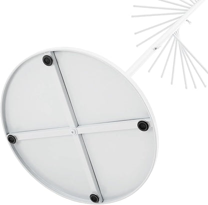 Scarf Display Rack 5.58ft Modern Freestanding Scarf Display Rack for Retail Stores, Homes & Offices, Spiral Iron Stand (White)