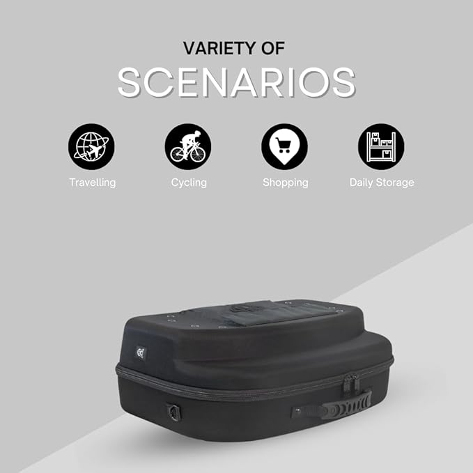 Homiegear Cap Carrier Case - Nylon and Crush-Proof Neoprene - Spacious Storage for Hats, Snap Back and Fitted Caps - Fits up to 14 Headwear - Removable Shoulder Strap, Eyelets for Ventilation – Black