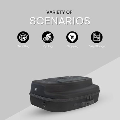 Homiegear Cap Carrier Case - Nylon and Crush-Proof Neoprene - Spacious Storage for Hats, Snap Back and Fitted Caps - Fits up to 14 Headwear - Removable Shoulder Strap, Eyelets for Ventilation – Black