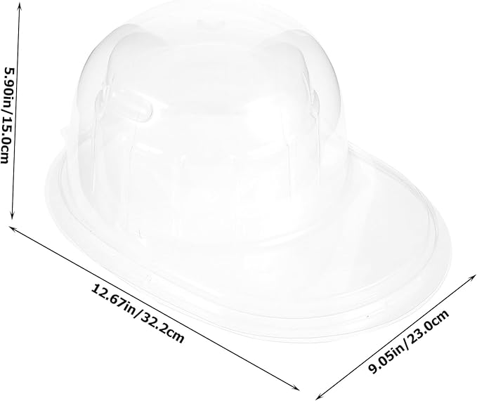 Alipis 2 Pcs Portable Baseball Cap Storage Box, Plastic Hat Shaper Travel Case, 12.59X9.25X9.84 Inch, Transparent Cap Holder for Display and Protection