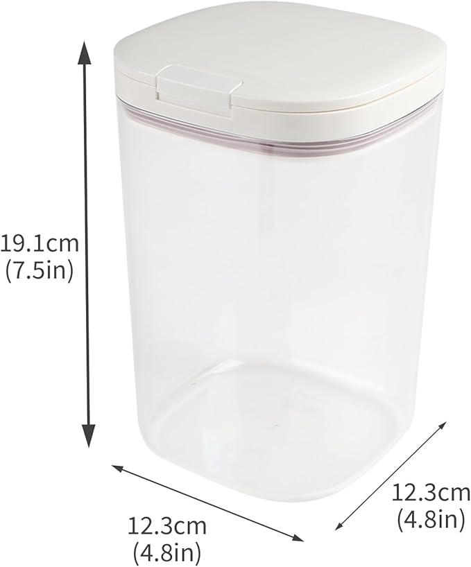 57oz Bath Salt Container,Bathroom Jars Containers with Pop-Up Airtight Lid,Plastic Bath Salt Jar with Scoop,Stickers and Pen,Bathtub Accessories Décor for Bathroom Flour Salts Candy Tea(Clear)
