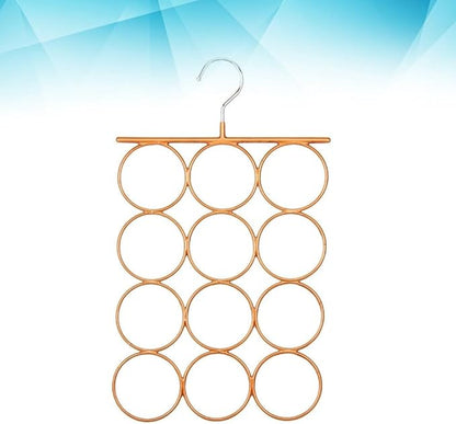 Unomor 1Pc Gold Scarf Tie Hanger Rack Slip Storage Organizer for Closet Space Saver for Ties and Scarves Multipurpose Clothes Hanger Wardrobe Display