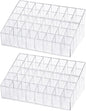 EXCEART Makeup Organizer Stand 2Pcs 40 Grids Lipsticks Holder Clear Acrylic Lipgloss Lipstick Organizer and Storage Display Case for Lip Gloss, Lipstick Tubes Makeup Organizer Shelf
