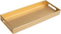 MAONAME Gold Vanity Tray, Plastic Decorative Tray, Rectangular Trays with Handles, Narrow Bathroom Trays for Toilet Tank, 13.8" X 6" X 1.57"