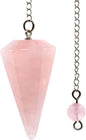 Faceted Mixed gemstone crystal pendulum point reiki chakra pendant bead Chain 6''