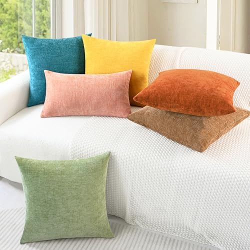 CaliTime Fall Decorative Throw Pillow Covers 20 X 20 Inches Burnt Orange - Image 4