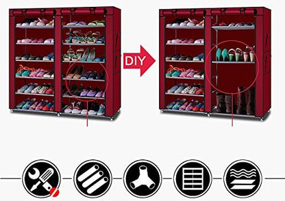 Closet Shoe Organizers and Storage, Shoes Stand, Sneaker Shelves, Zapatero Organizador, Shoe Rack with Covers, Shoes Rack Organizer