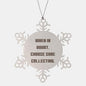 Inspirational Shoe Collecting Snowflake Ornament, When in Doubt, Choose Shoe, Present for Men Women, Unique Gifts from Friends