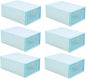 LABRIMP 6pcs Stackable Shoe Storage Boxes Cardboard Organizers Box for Shoes Case Home Office Storage
