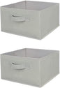 Hanging Shelf Closet Storage Organizer Removable Drawers ，Hanging Storage Organizer Hanging Sweater 2 Sock Underwear Drawers for Closet, Bedroom, Light Grey