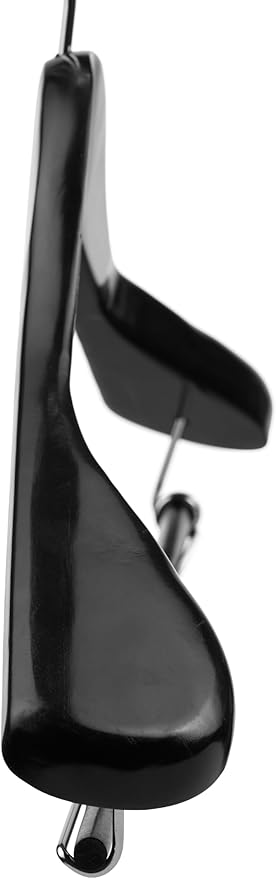 DEILSY™ Black Suit Hangers for Men with Non-Slip Pants Bar & 360° Swivel Hook - Smooth Finish Wooden Coat Hangers, Heavy Duty Wooden Hanger – Pack of 6
