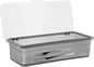 Cabilock Silverware Organizer with Lid Covered Silverware Tray for Drawer and Countertop,Uensil Drawer Organizer Flatware Storage Box for Chopsticks Spoons Forks Knives Holder