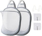 Mesh Collapsible Small Wall Laundry Baskets，Hanging Laundry Hamper，for Hotel, University Dormitory Use by HHSSALIN (2, CLASSIC)