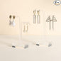 2pcs Acrylic earring display stands for selling, Clear earring holder organizer, transparent L bar earring hangers mini stand【Clear Acrylic Earring L Stand-2pcs 】