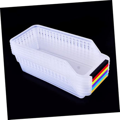 Cabilock Refrigerator Fruit Container Freezer Drawer Organizer Pantry Storage Fridge Bins Kitchen Organizer Compact Sturdy Ventilated for Fruits Drinks Sauce Bottles Random Color