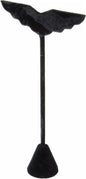 Plymor Black Velvet Wing Shaped, Three Pair Earring Display Stand, 3" W x 1.25" D x 6.75" H