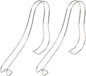 Holibanna 2PCS Metal Sandal Shoes Display Stainless Supports Shaper Forms Inserts Display Rack High Heel Support