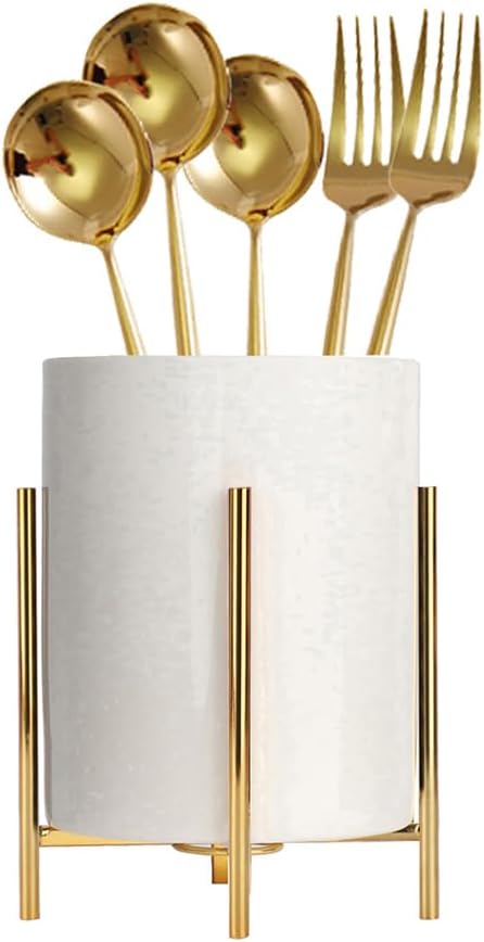 Silverware Holder,Kitchen Utensil Holder,Flatware Organizers With Metal Frame, Mesh Flatware Holder Organizer Perfect for Home, Kitchen, Countertop, Party, Camping, Outdoor and Restaurant