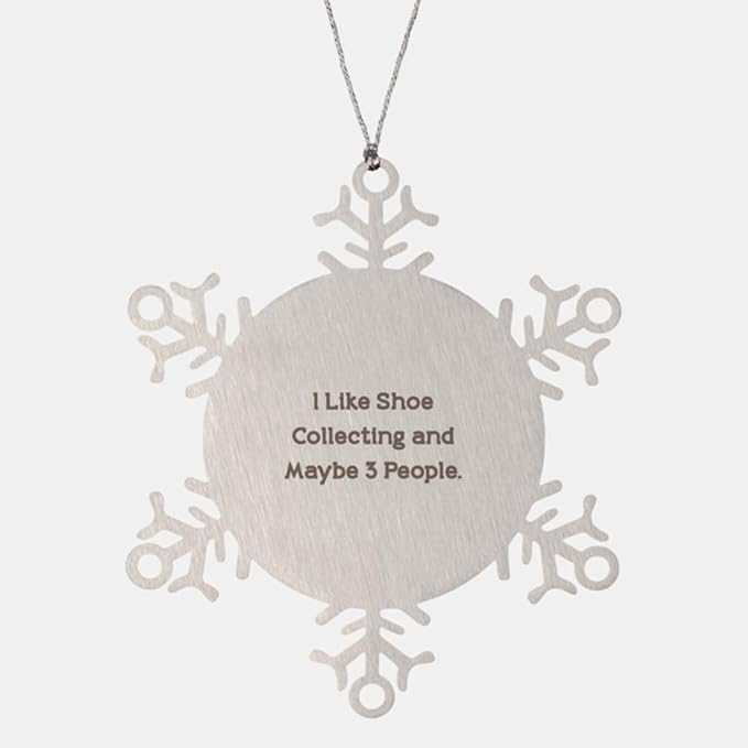 Unique Shoe Collecting Snowflake Ornament, I, Gifts For Friends, Present From Friends, Christmas Ornament For Shoe Collecting, Gift ideas for friends, Best gifts for friends, Unique gifts for friends,