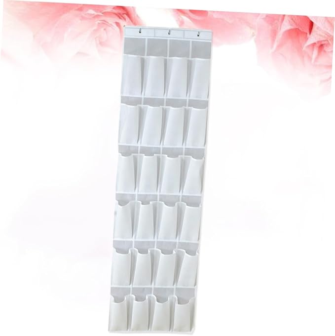 GLEAVI 24pcs Door Shoes Storage Hanging Bag Practical Cloth Organizer for Keys Phone and Sundries White for Tidy Homes and Efficient Organization