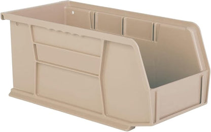 Hudson Exchange 11" x 5-1/2" x 5" Plastic Stackable Storage Bin and Hanging Container (Stone, 1 Pack)