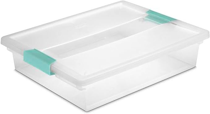 Sterilite 12 Pack Large Clip and 6 Pack Small Clip Plastic Storage Organizer Bins