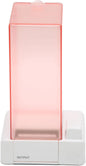 Automatic Cotton Pad Dispenser,Automatic Cotton Pad Holder, Cotton Pad Holder Organizer, Pink Transparent Appearance Easy Take PC Automatic Cotton Pad Storage, for Lint Free Nail Wipes, cotton pa