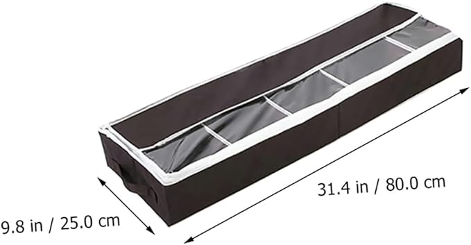 GARVALON Foldable Non Woven Shoes Box with Visual Window for Home and Dorm Compact Shoe Organizer Dustproof Storage Case Portable
