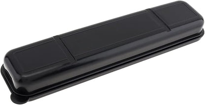 Portable Flatware Box Travel Tableware Storage Case, Simple Tableware Storage Box Case for Cutlery Kit, 9.64 x 2.32 inches (Black)