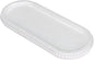 MAONAME Oval Long Narrow Wood Tray, Rustic Decorative Tray with Beaded, White Farmhouse Vanity Trays, Toilet Tank Trays for Dresser, 12" x 4.7"