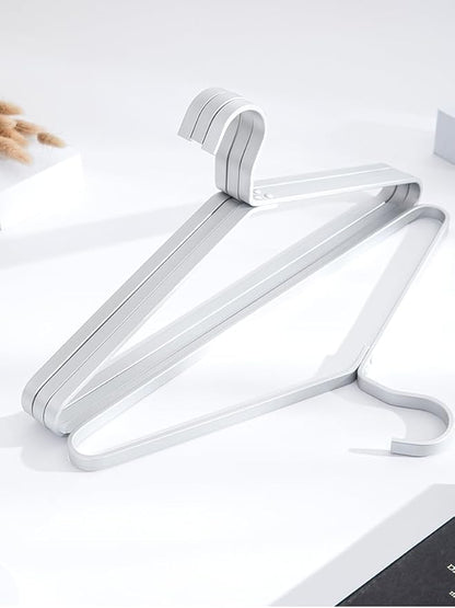 Premium Matte Silvery Aluminum Coat Hangers 90 Piece Set, 16.5” Extra Smooth & Durable Metal Shirt Dress Hanger,Aluminum Alloy Hanger,Clothing Support,Clothing Hang