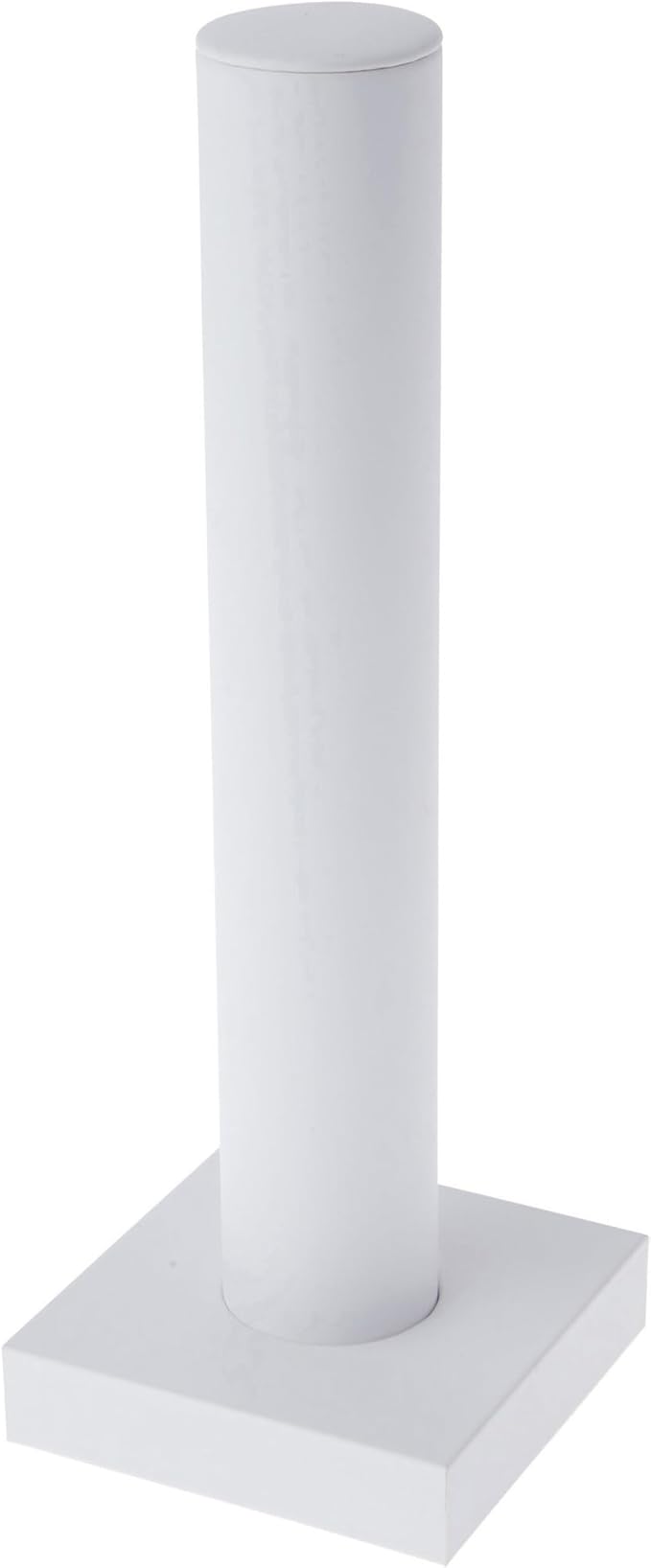 Plymor White Faux Leather Vertical Bracelet Display Stand, 4.625" W x 13" H