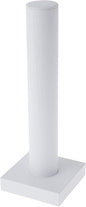 Plymor White Faux Leather Vertical Bracelet Display Stand, 4.625" W x 13" H