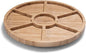 12" Bamboo Lazy Susan Revolution Turntable 7 Compartments - Sectioned Organizer for Kitchen, Dining Table, Condiments, Eco-Friendly Bamboo, Smooth Rotation