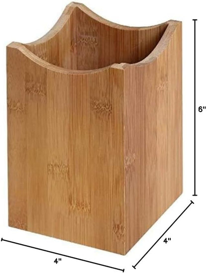 YBM HOME Bamboo Utensil Holder for Kitchen Cooking Tools, Cutlery, and Silverware 331