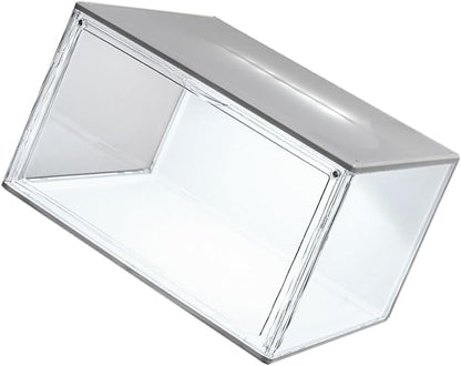 Clear View LED Illuminated Shoe Storage Box Design for Displaying Shoe Collections Domestic Settings Clear LED