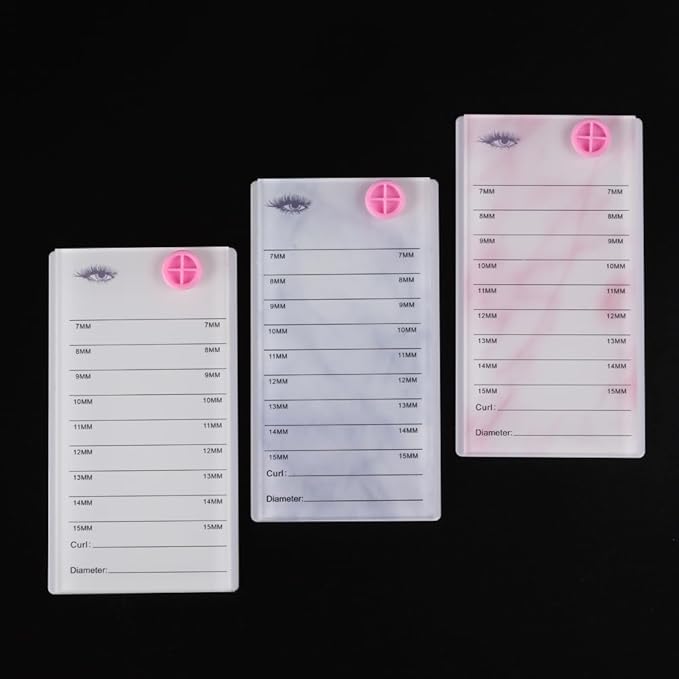 8 Layers Acrylic Eyelash Storage Organizer, Grafting False Eyelashes Display with 8 Pallets, Dustproof Cosmetic Beauty Extension Supplies (Marble Pink)