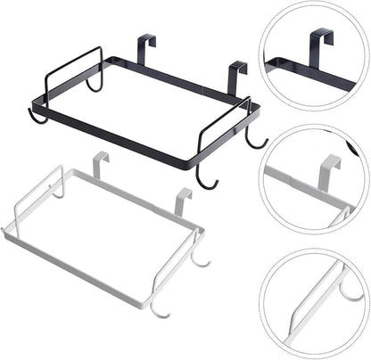 2pcs Kitchen Cabinet Trash Bag Holder Metal Rack for Hanging Garbage Bags Multipurpose Storage Organizer for Kitchen Pantry Bathroom Office Scratch-resistant Design