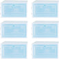 OSALADI 6PCS Transparent Stackable Shoe Boxes Thicken Plastic Storage Containers with Doors for Closet Entryway and Small Item Organization S Blue