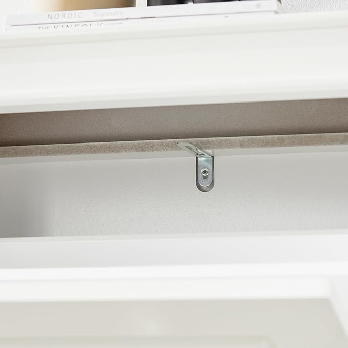 SoBuy White Shoe Cabinet with 3 Flip Drawers, Narrow Freestanding Shoe Rack Entryway, Hidden Slim Shoe Rack with Drawer FSR94-W (9.45" D x 20.87" W x 46" H)